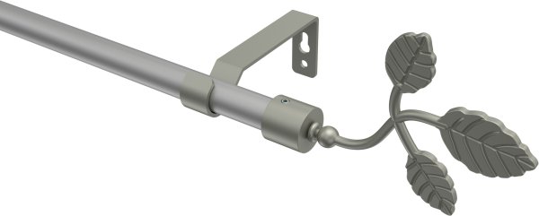 Gardinenstange Metall 16 mm Ø OLYMP - Alessia Silbergrau / Chrom matt (ohne Ringe) 100 cm