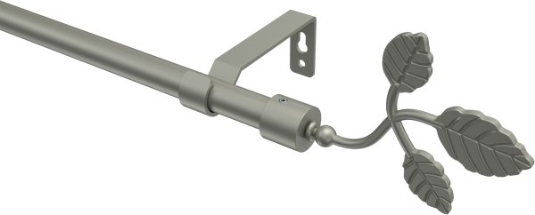 Gardinenstange Metall 16 mm Ø OLYMP - Alessia Chrom matt (ohne Ringe) 180 cm