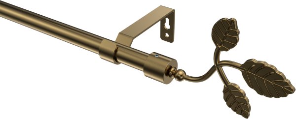 Gardinenstange Metall 16 mm Ø OLYMP - Alessia Messing Antik (ohne Ringe) 100 cm