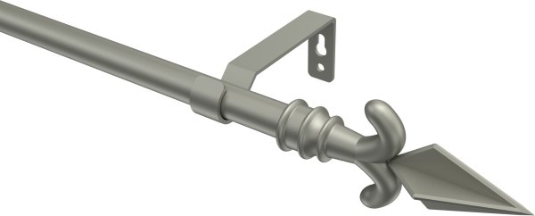 Gardinenstange Metall 16 mm Ø OLYMP - Matteo Chrom matt (ohne Ringe) 140 cm