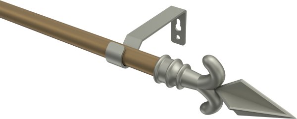 Gardinenstange Metall 16 mm Ø OLYMP - Matteo Gold matt / Chrom matt (ohne Ringe) 100 cm