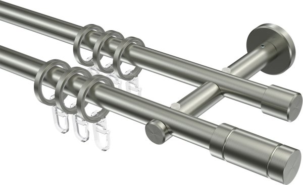 Gardinenstange Edelstahl 16 mm Ø 2-läufig MEDIUM - Jolly