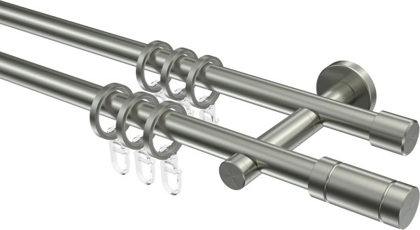 Gardinenstange Edelstahl 16 mm Ø 2-läufig ENORMA - Jolly