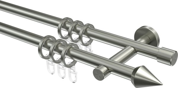 Gardinenstange Edelstahl 16 mm Ø 2-läufig ENORMA - Castello