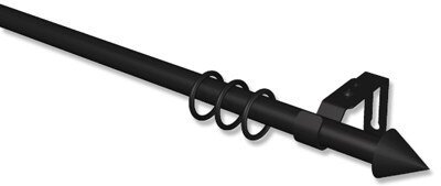 Gardinenstange Metall / Kunststoff 16 mm Ø SIMPA - Cone Schwarz 120 cm