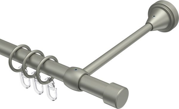 Gardinenstange Metall 16 mm Ø PRIMUS - Lucan Chrom matt 100 cm