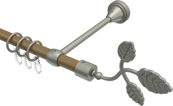 Gardinenstange Metall 16 mm Ø PRIMUS - Alessia Gold matt / Chrom matt 100 cm