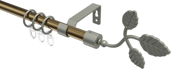 Gardinenstange Metall 16 mm Ø OLYMP - Alessia Messing Antik / Chrom matt 100 cm