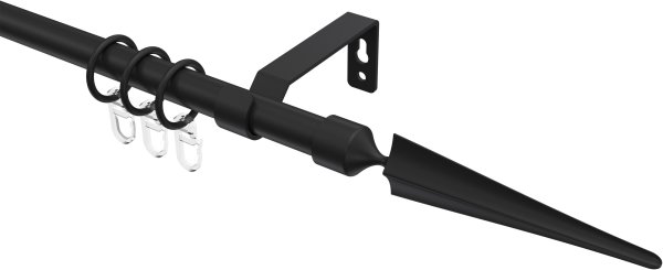 Gardinenstange Metall 16 mm Ø OLYMP - Lorenzo Schwarz 100 cm