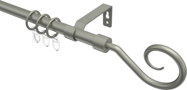 Gardinenstange Metall 16 mm Ø OLYMP - Allegra Chrom matt 100 cm