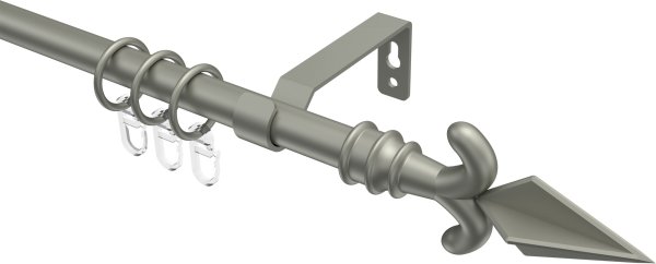 Gardinenstange Metall 16 mm Ø OLYMP - Matteo Chrom matt 100 cm