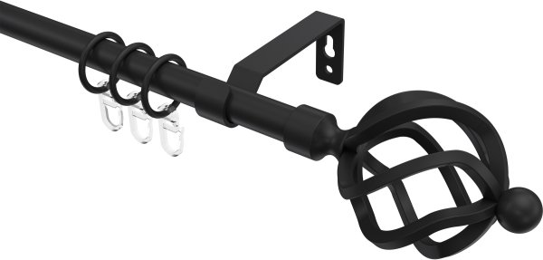 Gardinenstange Metall 16 mm Ø OLYMP - Paolo Schwarz 100 cm