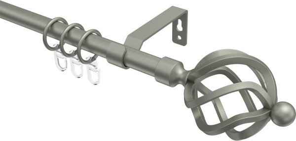 Gardinenstange Metall 16 mm Ø OLYMP - Paolo Chrom matt 100 cm