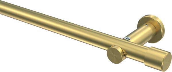 Gardinenstange Messing-Optik 20 mm Ø PLATON - Santo (ohne Ringe) 100 cm