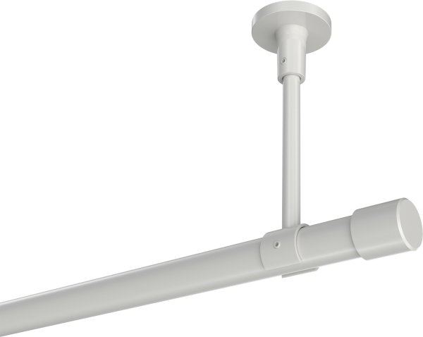 Gardinenstange Metall 20 mm Ø SONETTE - Santo Weiß (ohne Ringe) 320 cm (2 x 160 cm)