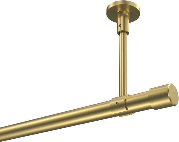 Gardinenstange Messing-Optik 20 mm Ø SONETTE - Santo (ohne Ringe) 200 cm