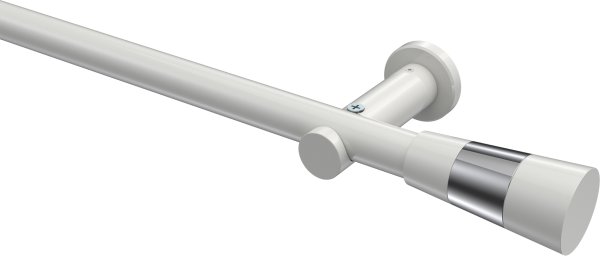 Gardinenstange Metall 20 mm Ø PLATON - Tanara Weiß (ohne Ringe) 100 cm