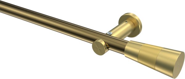 Gardinenstange Metall 20 mm Ø PLATON - Tanara Messing Antik / Messing-Optik (ohne Ringe) 100 cm