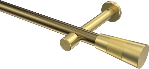 Gardinenstange Metall 20 mm Ø PRESTIGE - Tanara Messing Antik / Messing-Optik (ohne Ringe) 100 cm