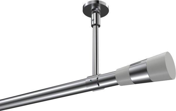 Gardinenstange Metall 20 mm Ø SONETTE - Tanara Chrom (ohne Ringe) 420 cm (3 x 140 cm)