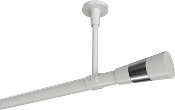 Gardinenstange Metall 20 mm Ø SONETTE - Tanara Weiß (ohne Ringe) 420 cm (3 x 140 cm)