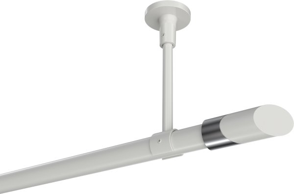 Gardinenstange Metall 20 mm Ø SONETTE - Verano Weiß (ohne Ringe) 420 cm (3 x 140 cm)