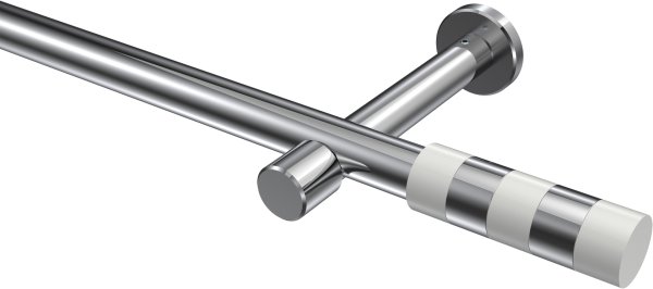 Gardinenstange Metall 20 mm Ø PRESTIGE - Mavell Chrom (ohne Ringe) 100 cm
