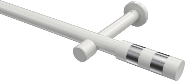 Gardinenstange Metall 20 mm Ø PRESTIGE - Mavell Weiß (ohne Ringe) 100 cm