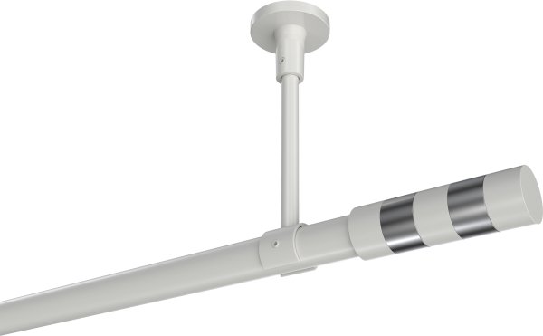 Gardinenstange Metall 20 mm Ø SONETTE - Mavell Weiß (ohne Ringe) 420 cm (3 x 140 cm)