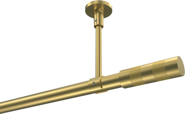 Gardinenstange Messing-Optik 20 mm Ø SONETTE - Mavell (ohne Ringe) 420 cm (3 x 140 cm)