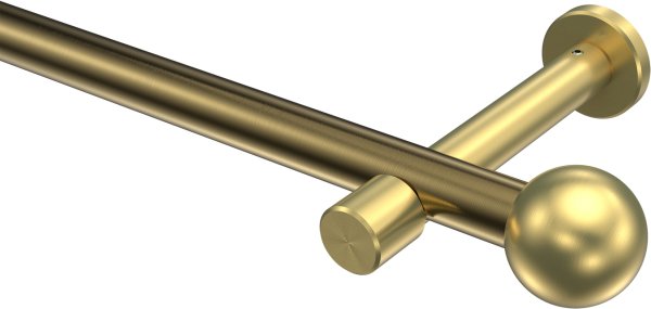 Gardinenstange Metall 20 mm Ø PRESTIGE - Luino Messing Antik / Messing-Optik (ohne Ringe) 100 cm