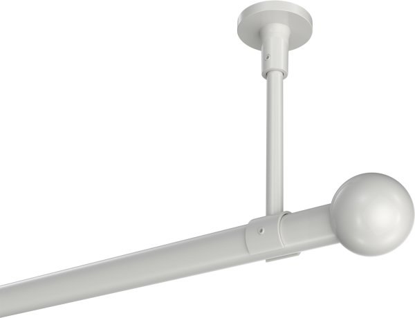 Gardinenstange Metall 20 mm Ø SONETTE - Luino Weiß (ohne Ringe) 420 cm (3 x 140 cm)