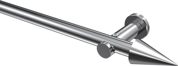 Gardinenstange Metall 20 mm Ø PLATON - Savio Chrom (ohne Ringe) 100 cm