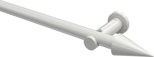 Gardinenstange Metall 20 mm Ø PLATON - Savio Weiß (ohne Ringe) 100 cm