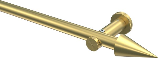 Gardinenstange Messing-Optik 20 mm Ø PLATON - Savio (ohne Ringe) 100 cm