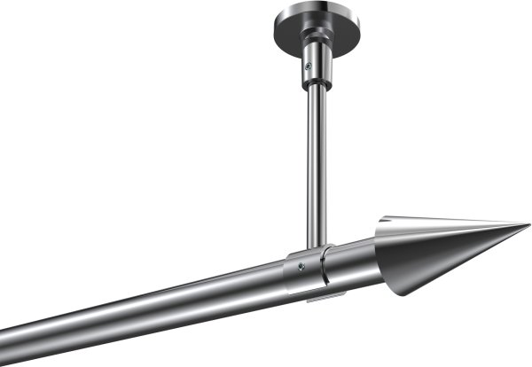 Gardinenstange Metall 20 mm Ø SONETTE - Savio Chrom (ohne Ringe) 420 cm (3 x 140 cm)