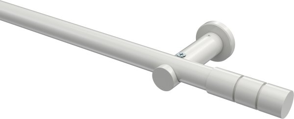 Gardinenstange Metall 20 mm Ø PLATON - Elanto Weiß (ohne Ringe) 100 cm