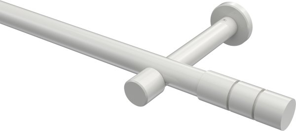 Gardinenstange Metall 20 mm Ø PRESTIGE - Elanto Weiß (ohne Ringe) 100 cm