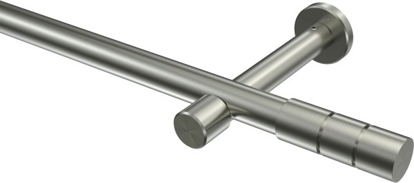 Gardinenstange Edelstahl-Optik 20 mm Ø PRESTIGE - Elanto (ohne Ringe) 100 cm