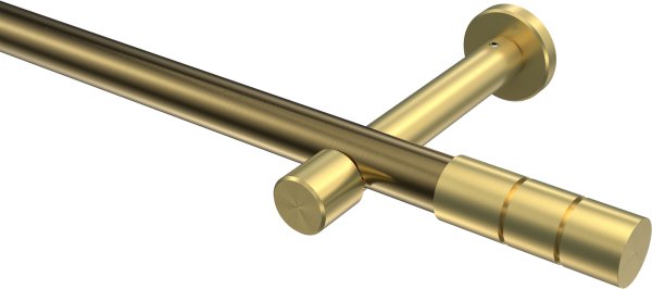 Gardinenstange Metall 20 mm Ø PRESTIGE - Elanto Messing Antik / Messing-Optik (ohne Ringe) 100 cm