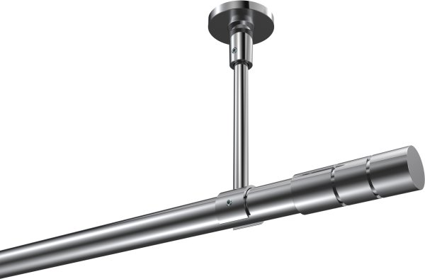 Gardinenstange Metall 20 mm Ø SONETTE - Elanto Chrom (ohne Ringe) 220 cm