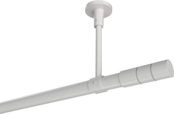 Gardinenstange Metall 20 mm Ø SONETTE - Elanto Weiß (ohne Ringe) 420 cm (3 x 140 cm)
