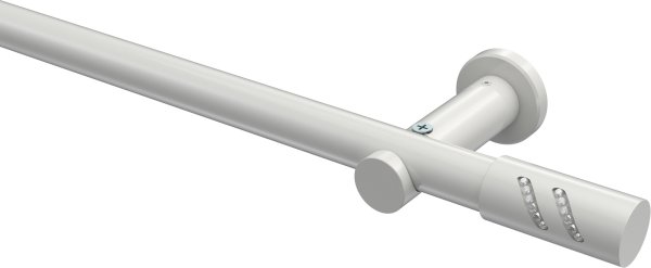 Gardinenstange Metall 20 mm Ø PLATON - Zoena Weiß (ohne Ringe) 100 cm