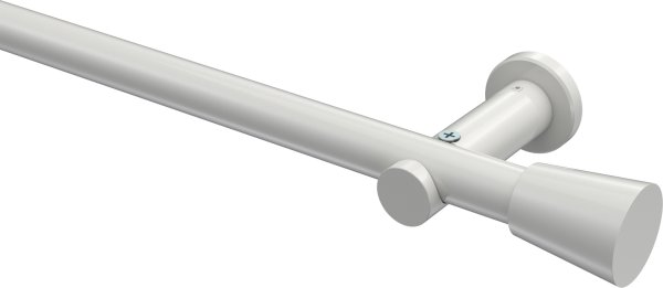 Gardinenstange Metall 20 mm Ø PLATON - Sitra Weiß (ohne Ringe) 100 cm