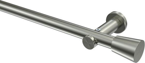 Gardinenstange Edelstahl-Optik 20 mm Ø PLATON - Sitra (ohne Ringe) 100 cm