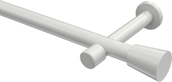 Gardinenstange Metall 20 mm Ø PRESTIGE - Sitra Weiß (ohne Ringe) 100 cm