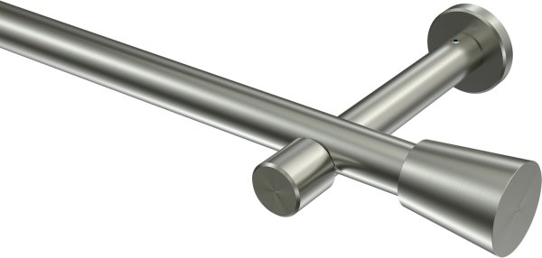 Gardinenstange Edelstahl-Optik 20 mm Ø PRESTIGE - Sitra (ohne Ringe) 100 cm