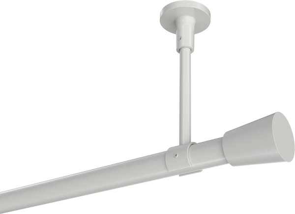 Gardinenstange Metall 20 mm Ø SONETTE - Sitra Weiß (ohne Ringe) 420 cm (3 x 140 cm)
