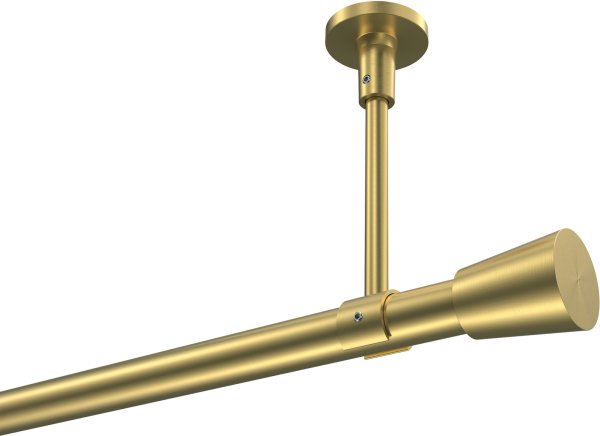Gardinenstange Messing-Optik 20 mm Ø SONETTE - Sitra (ohne Ringe) 420 cm (3 x 140 cm)