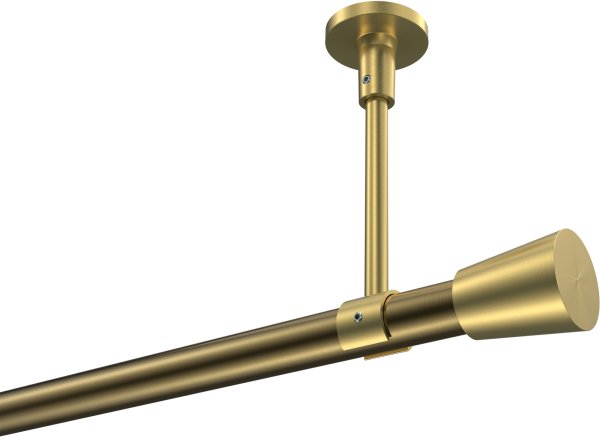 Gardinenstange Metall 20 mm Ø SONETTE - Sitra Messing Antik / Messing-Optik (ohne Ringe) 100 cm